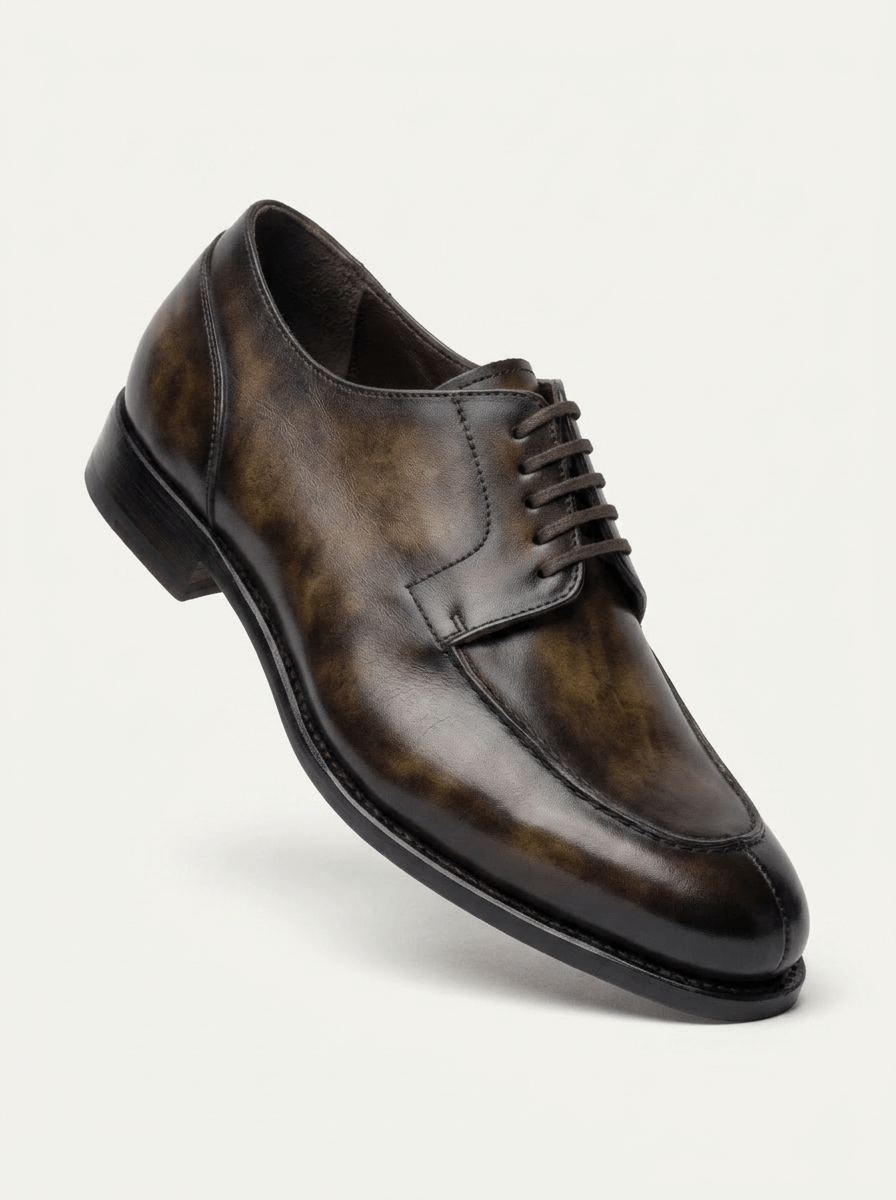 Derby patine verte sur mesure