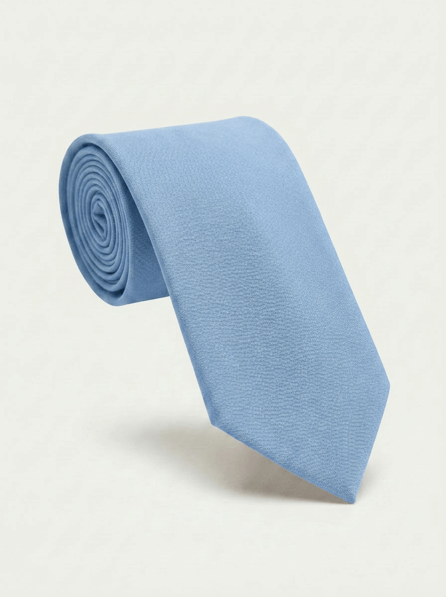 Cravate Laine bleu pigeon