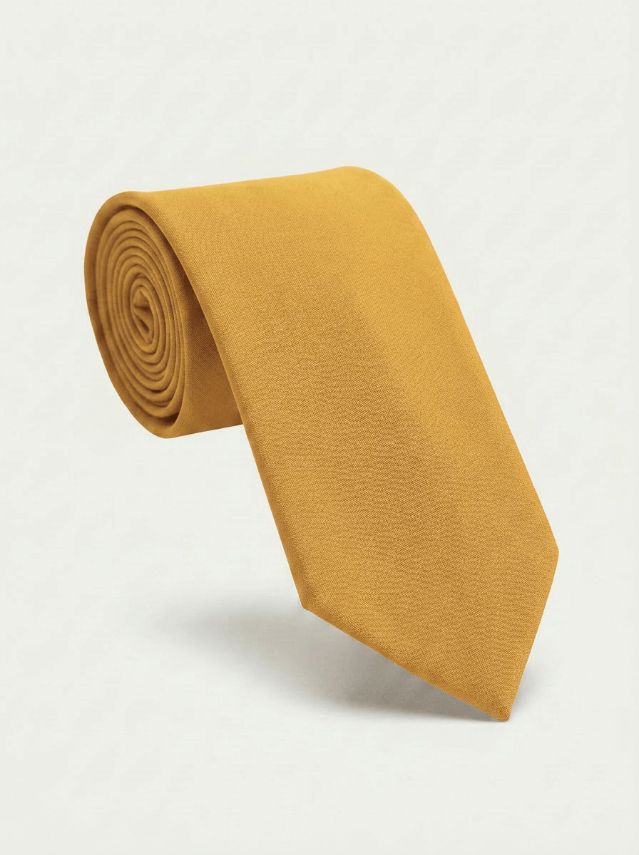 Cravate Laine jaune moutarde