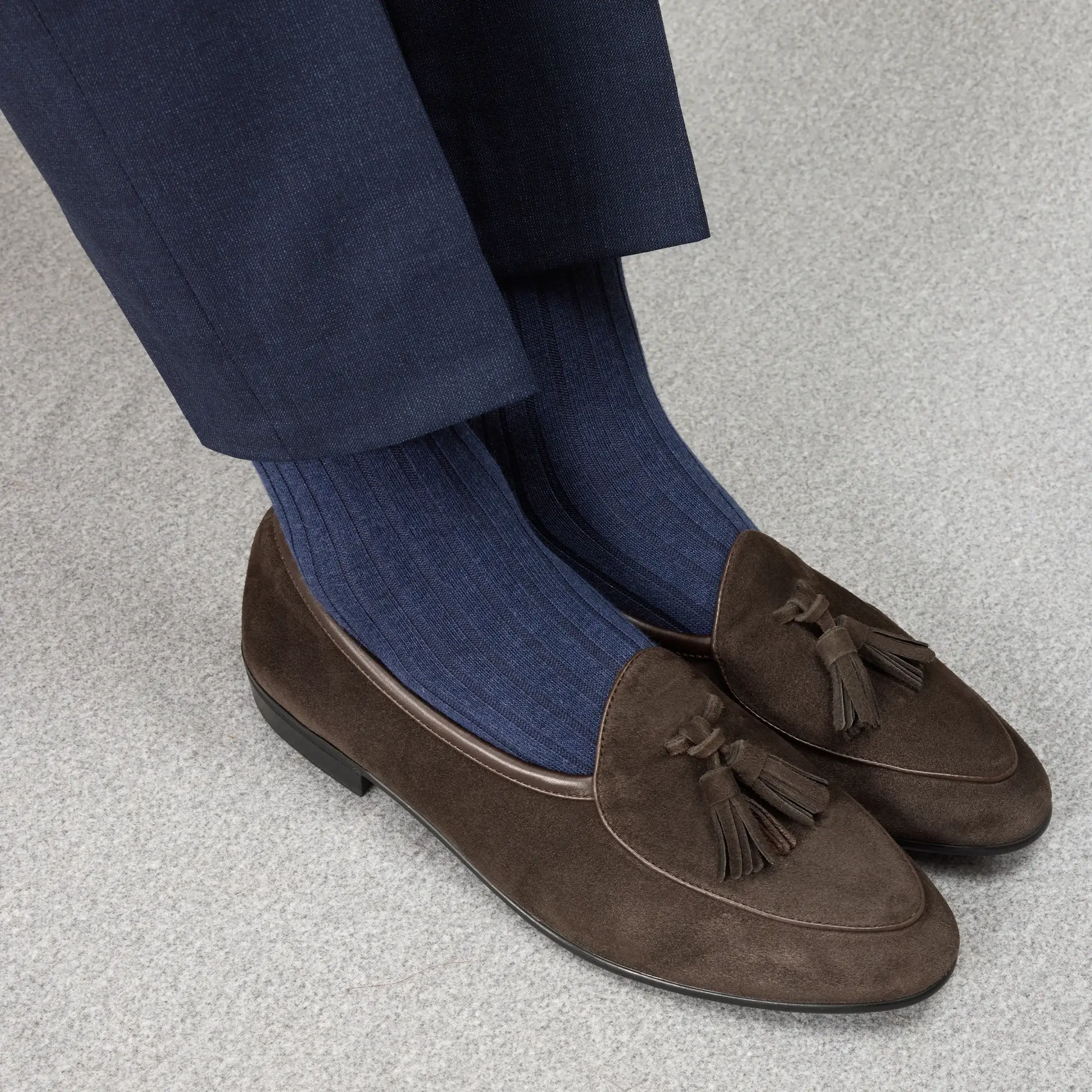 Chaussettes bleu acier