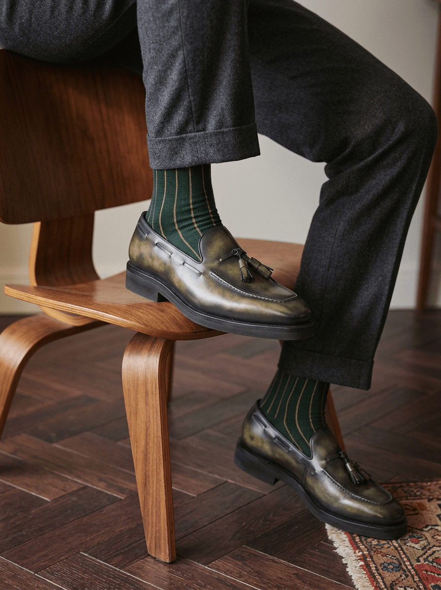 Loafer green patina
