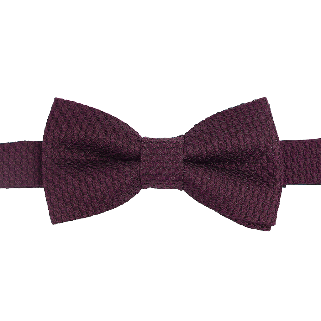 Nœud papillon grenadine de soie bordeaux
