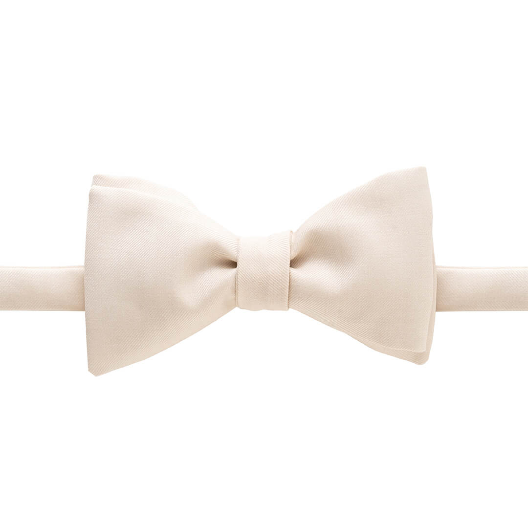 Nœud papillon laine nude beige