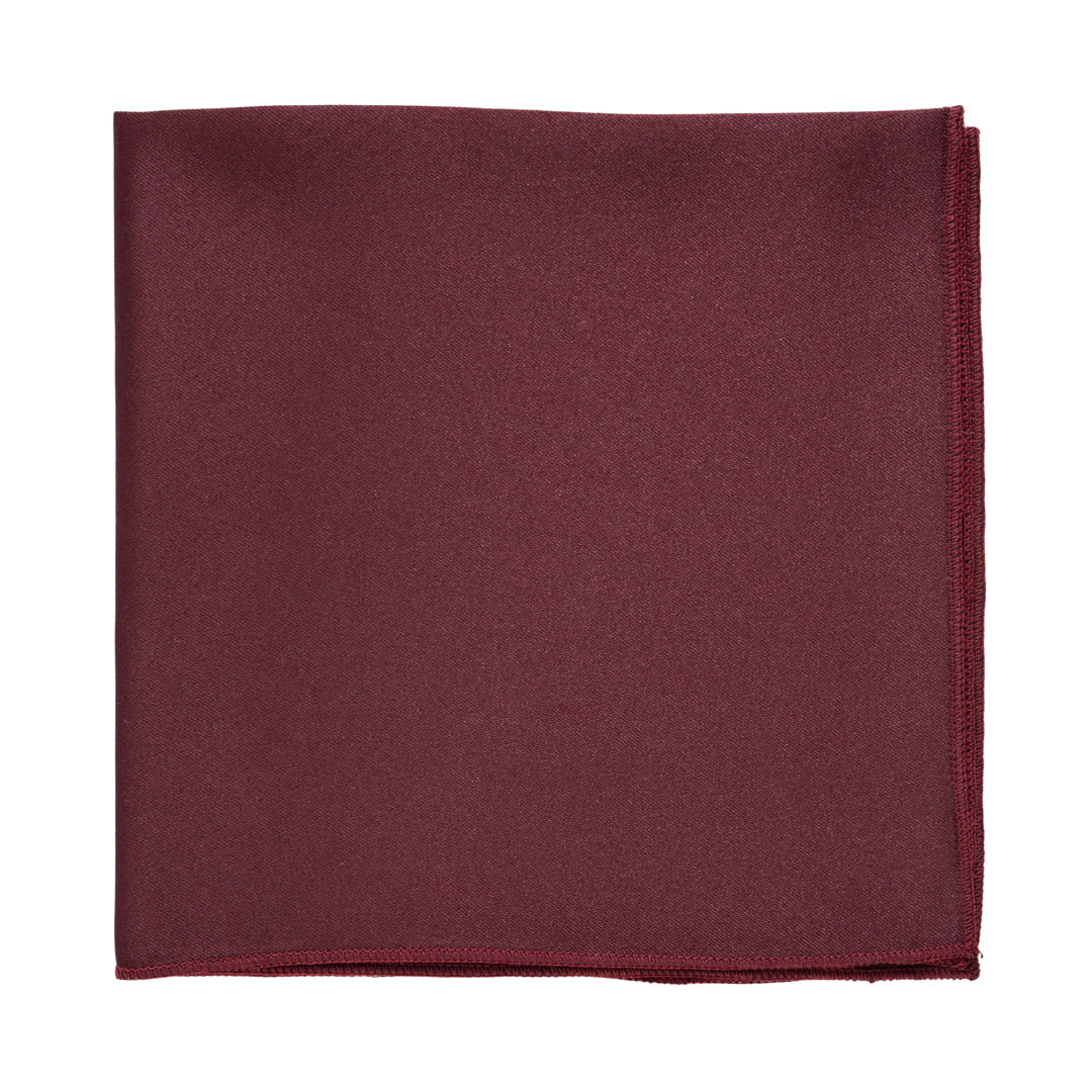 Pochette de costume satin rouge grenat