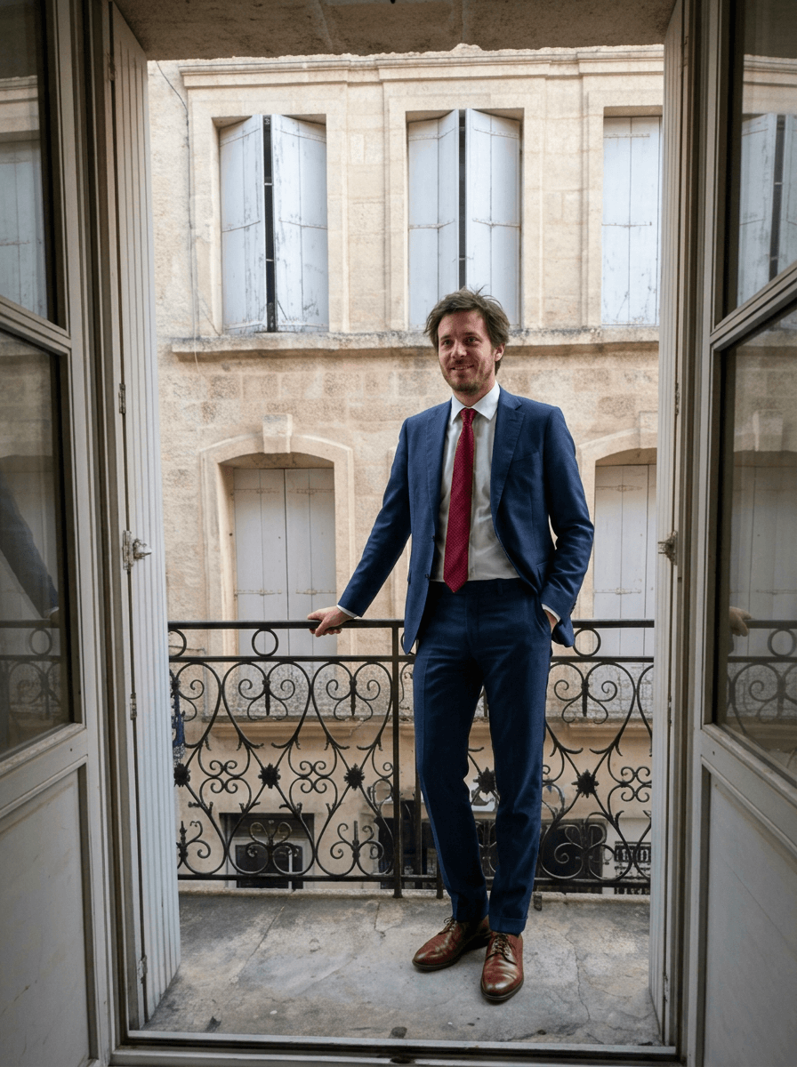 Bastien, client costume sur mesure Atelier Blatin Montpellier