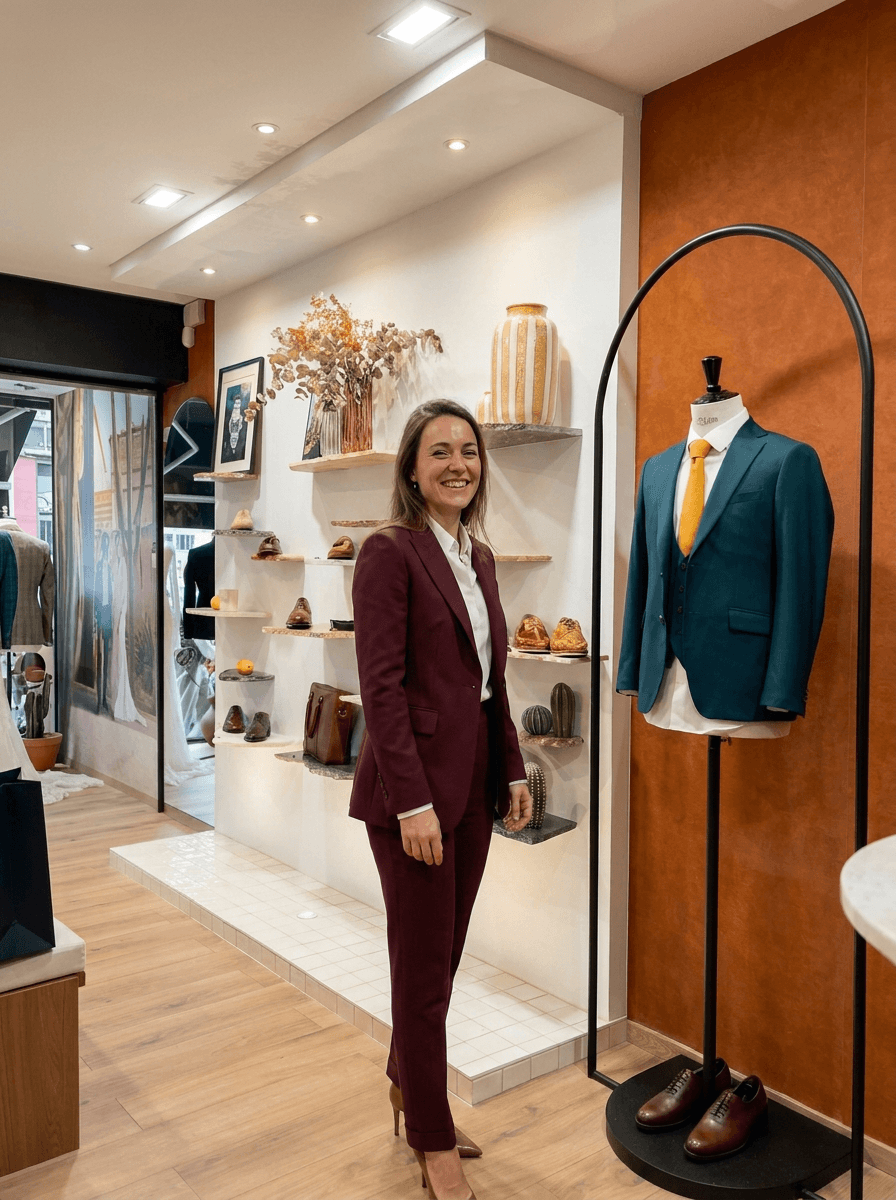 Mathilde, cliente tailleur sur mesure Atelier Blatin Clermont-Ferrand