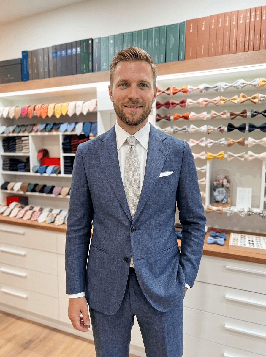 Maxence, client costume sur mesure Atelier Blatin Clermont-Ferrand