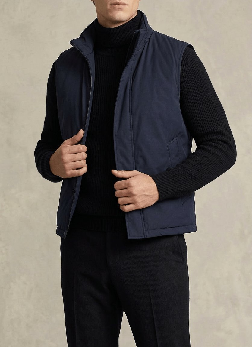 Body warmer sur mesure matelassé, Atelier Blatin