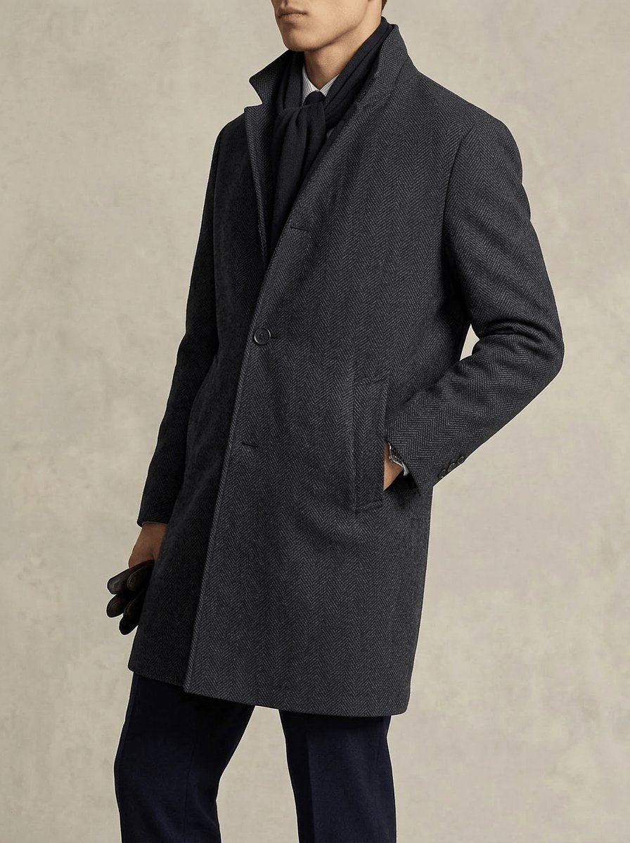 Manteau officier sur mesure à col structuré, Atelier Blatin
