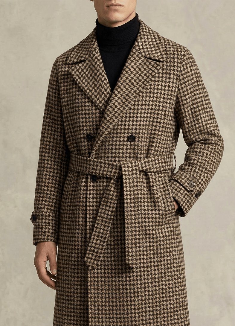 Manteau Polo sur mesure ceinturé en laine, Atelier Blatin