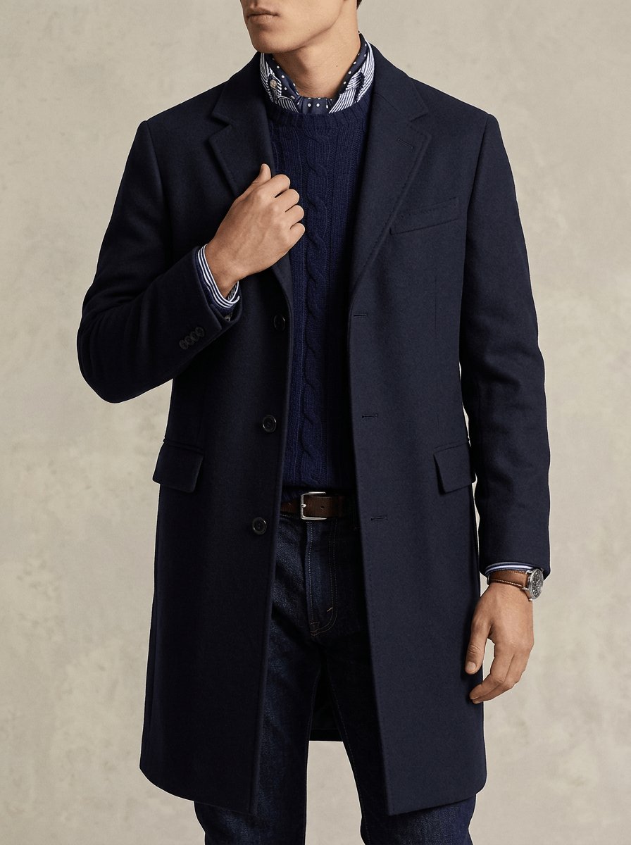 Manteau sur mesure simple boutonnage à revers crantés, Atelier Blatin
