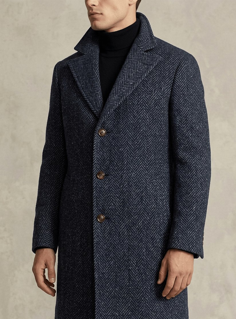Manteau sur mesure simple boutonnage à revers en pointe, Atelier Blatin