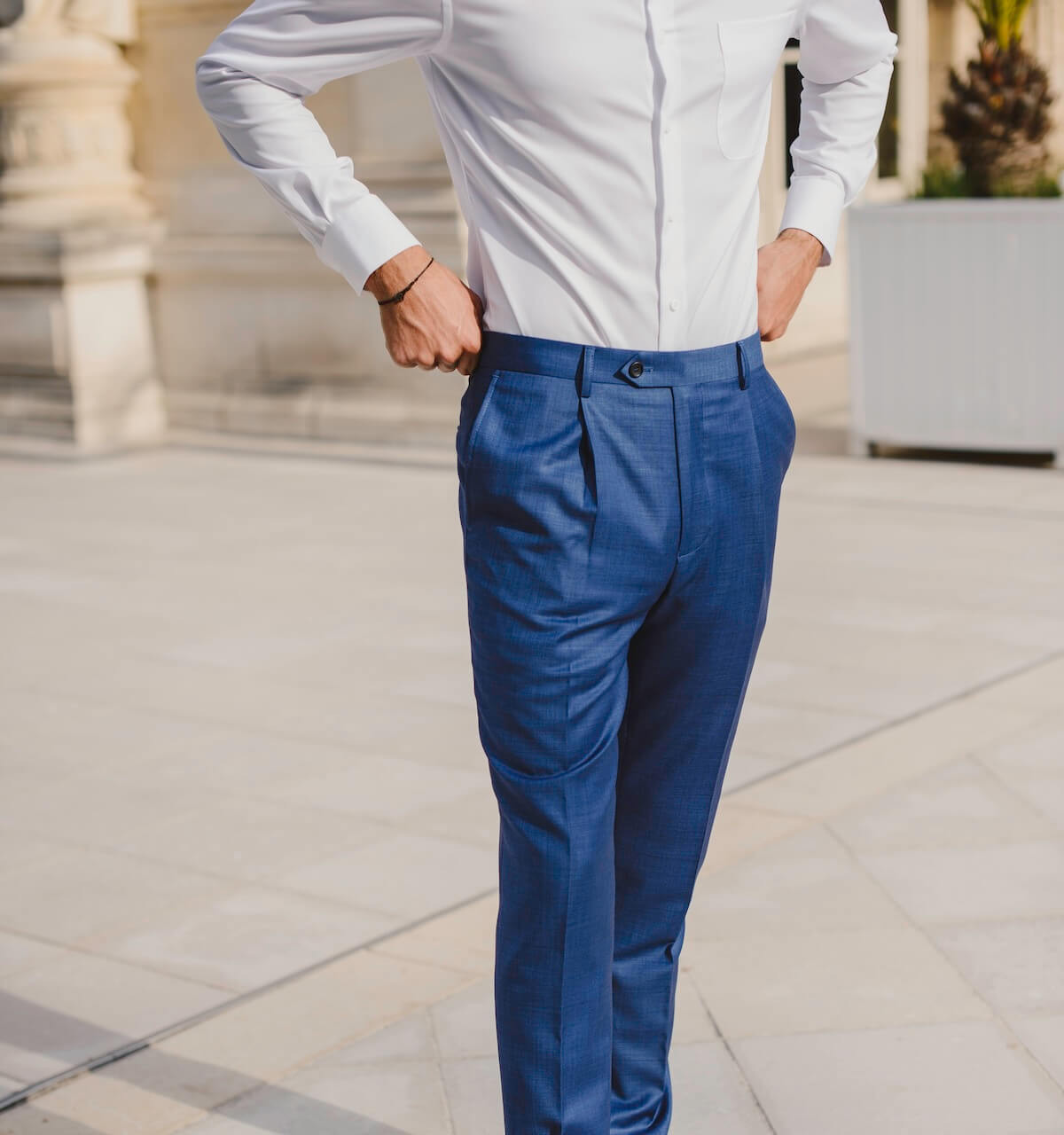 Choix des pinces et des poches d'un pantalon sur mesure Atelier Blatin