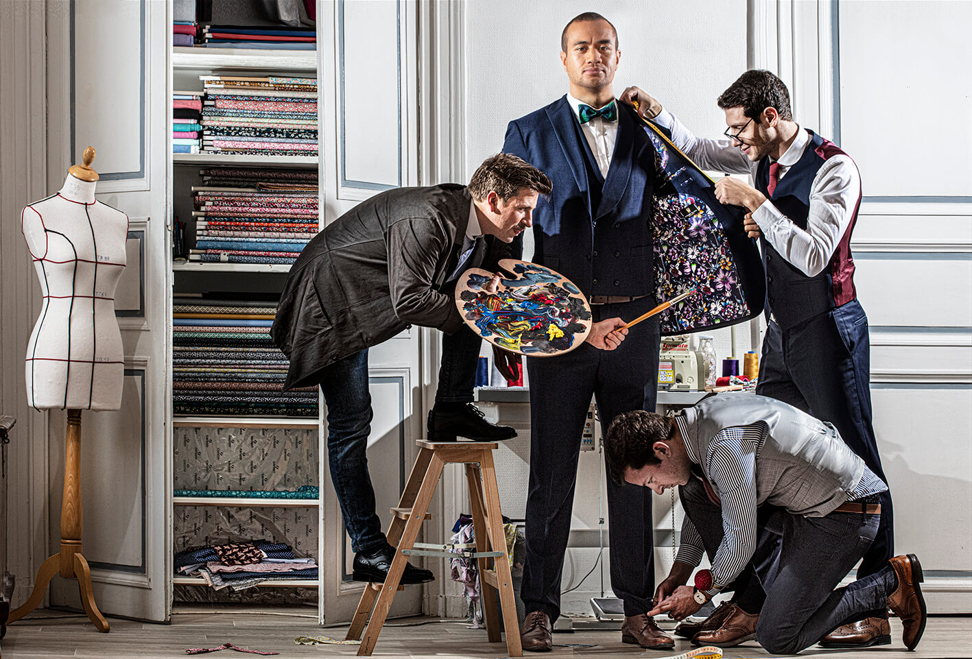 Peter Betham en essayage chez Atelier Blatin